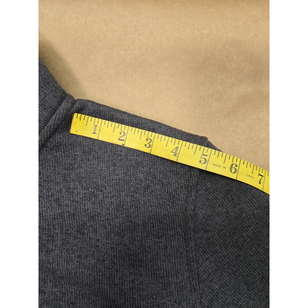 LL Bean Men's Sweater Fleece Pullover Charcoal Size L Slightly Fitted - Picture 8 of 13